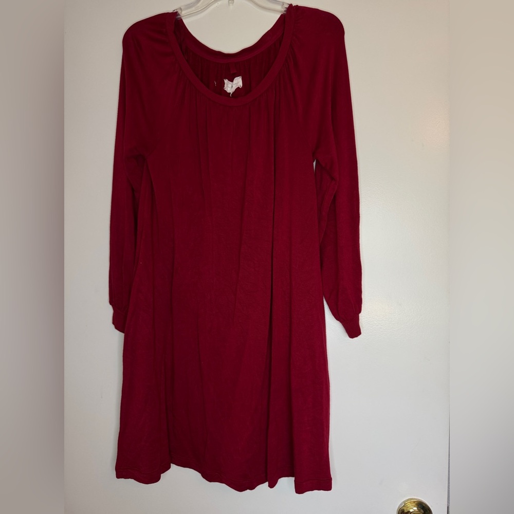 Lou & Grey Deep Red Casual Dress